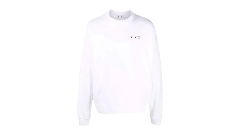 OFF-WHITE Big Ow Skate Fit Sweatshirt White