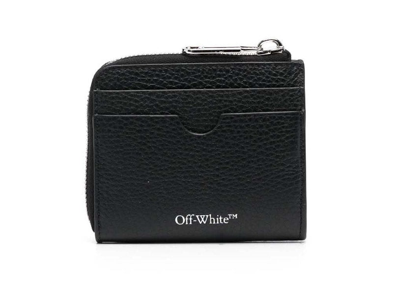 Off-White Binder Leather Card Holder Black
