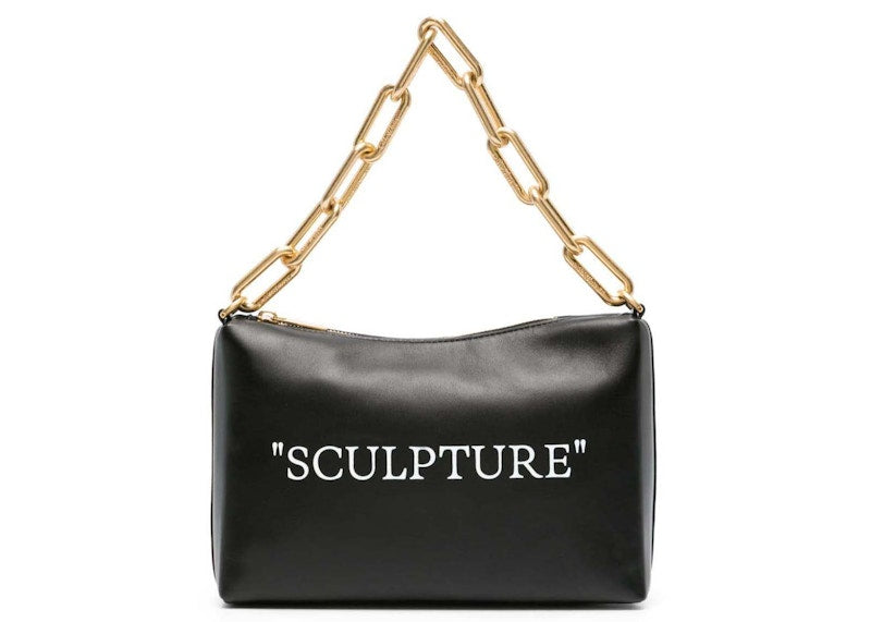 Off-White Block Pouch Leather Shoulder Bag Black