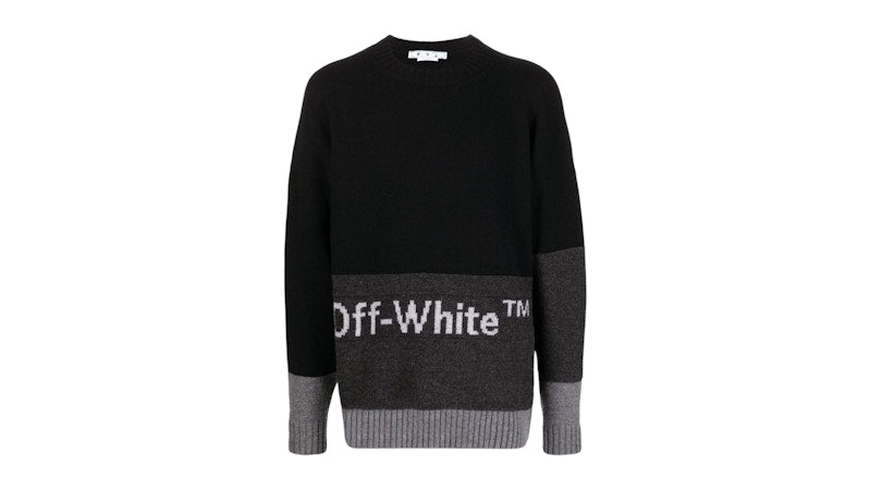 OFF-WHITE Blocked Logo Jumper Black