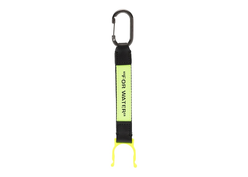 Off-White Bottle Holder Keyring Black/Fluo Yellow