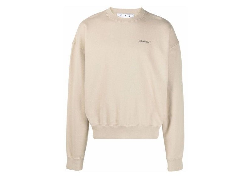 OFF-WHITE Caravag Arrow Over Crewneck Sweatshirt Sand Beige