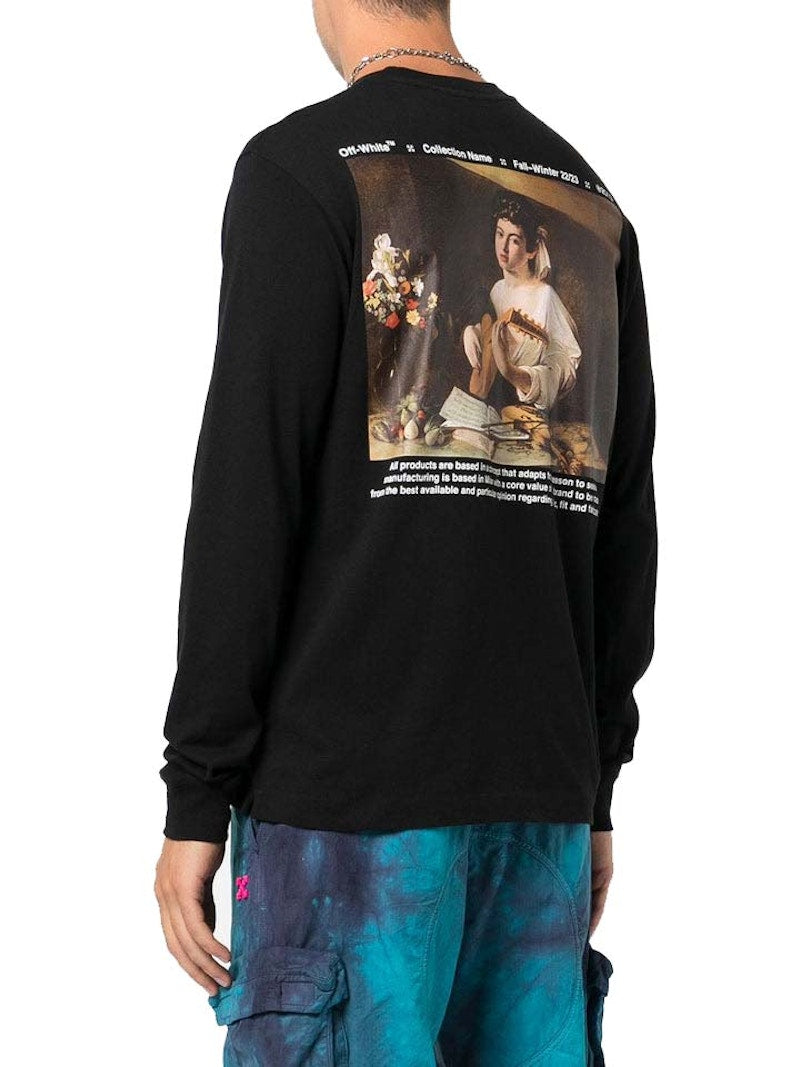 OFF-WHITE Caravag Lute Skate L/S Tee Black/White