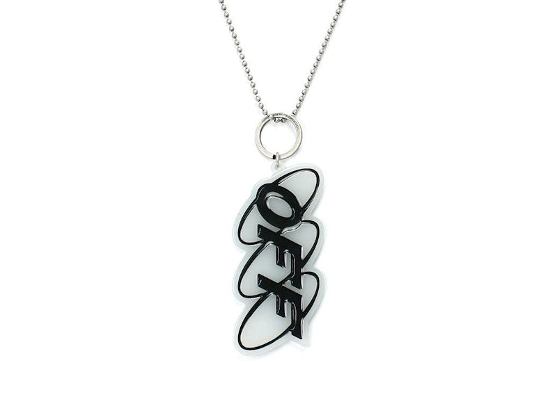 OFF-WHITE Circle Off Necklace Silver/White