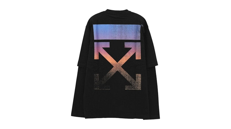 OFF-WHITE Degrade ARR Double Sleeve T-shirt Black