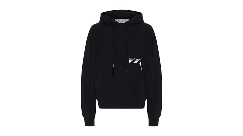 OFF-WHITE Diag Pocket Design Skate Fit Hoodie Black