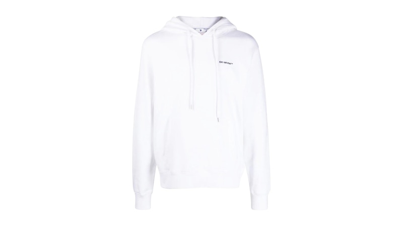 OFF-WHITE Diag Wave Outline Hoodie White