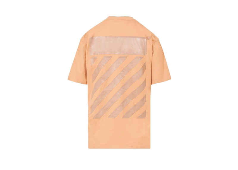 OFF-WHITE Diagonal Regular T-Shirt Brown