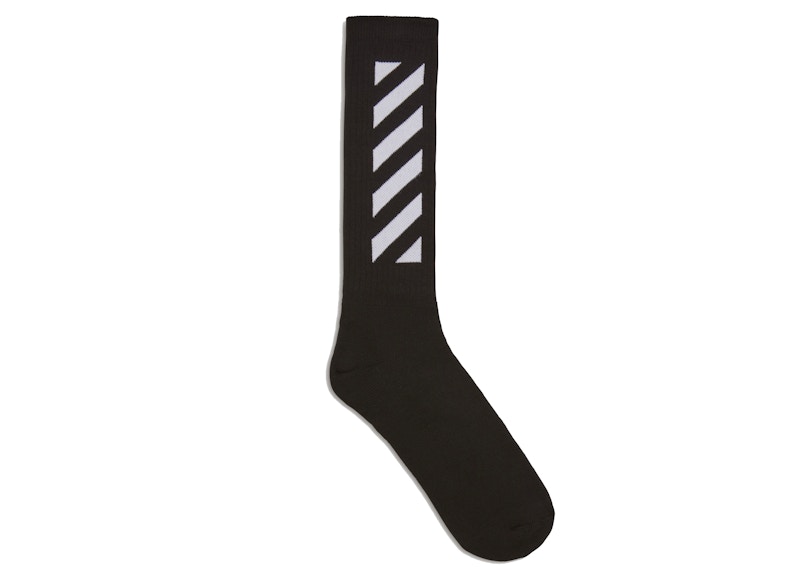 OFF-WHITE Diagonals Mid Socks Black/White