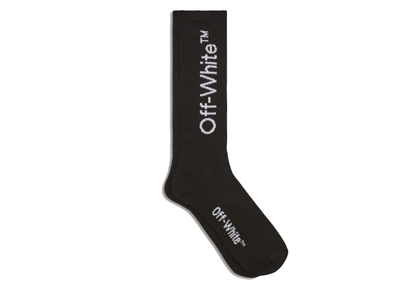 OFF-WHITE Diagonals Mid Socks Black/White