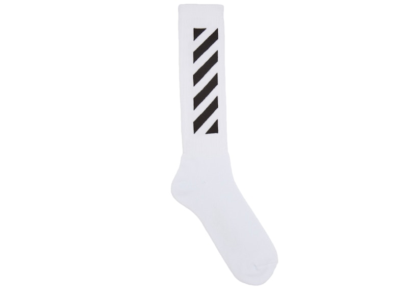 OFF-WHITE Diagonals Mid Socks White/Black