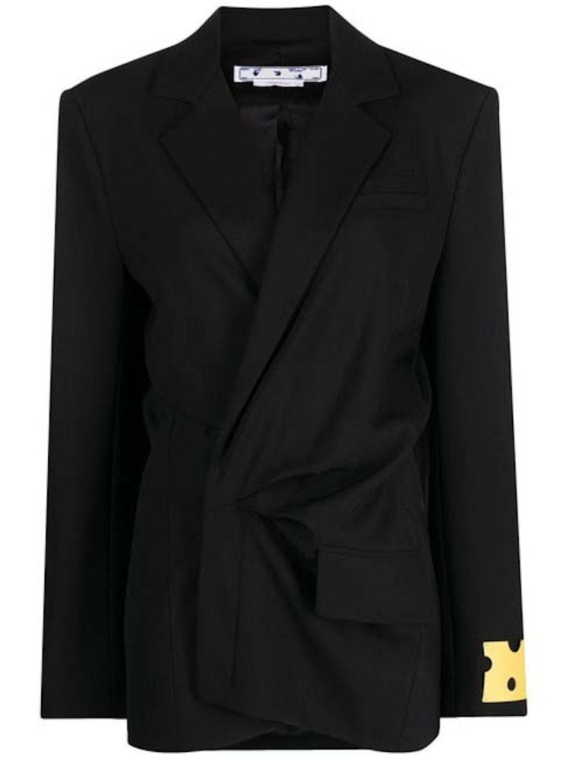 OFF-WHITE Dry Wo Twist Blazer Dress Black
