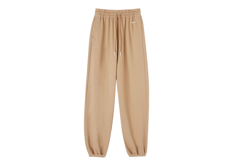 OFF-WHITE Embroidered-Logo Track Pants Camel
