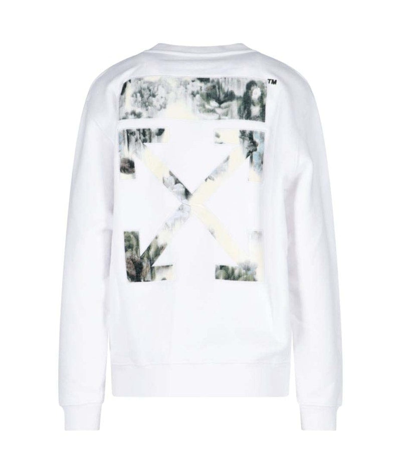 OFF-WHITE Flock Chine Flower Arrow Crew White/Multi