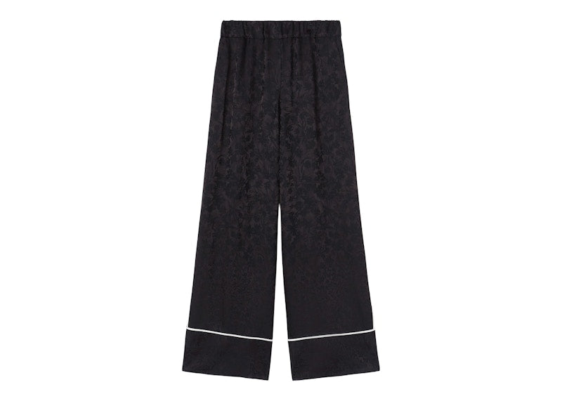 OFF-WHITE Floral Jacquard Pajama Pant Black