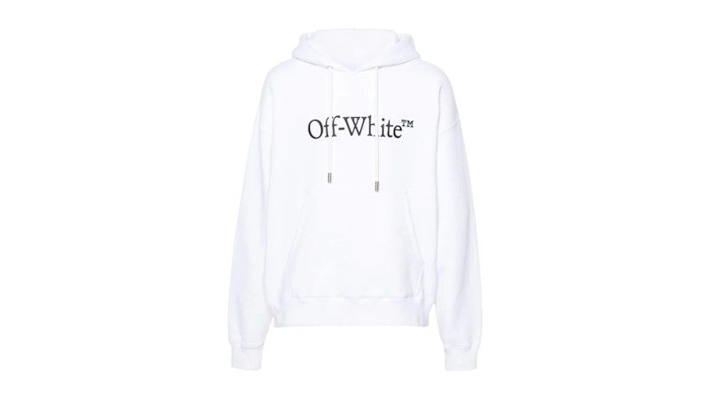 OFF-WHITE From Italy Design White Skate Hoodie White