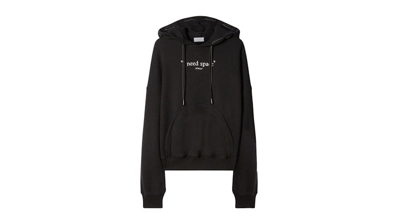 OFF-WHITE Give Me Space Double String Hoodie Black