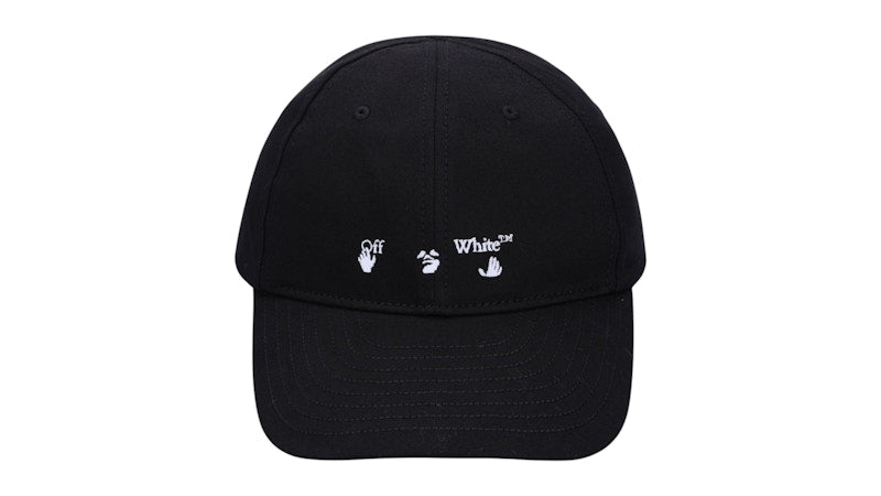 OFF-WHITE Hands Off Logo Baseball Cap Hat Black