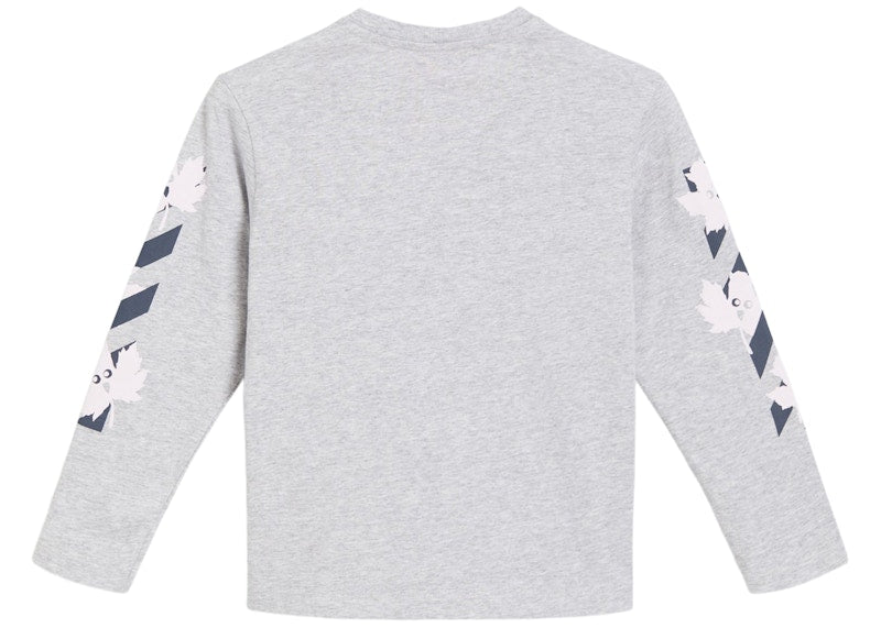 OFF-WHITE Kids Marker L/S T-shirt Grey/Blue