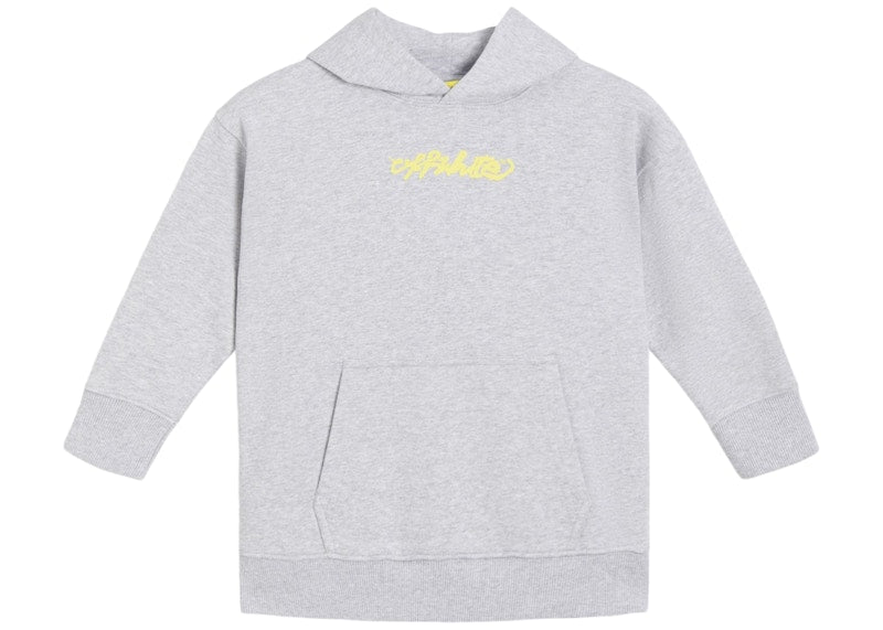 OFF-WHITE Kids Peace Hoodie Grey/Yellow