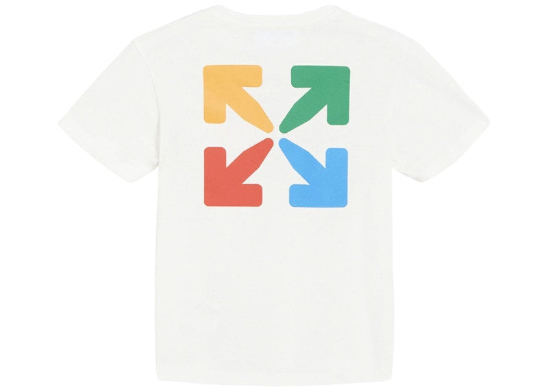 OFF-WHITE Kids Rounded S/S T-shirt White/Multicolor
