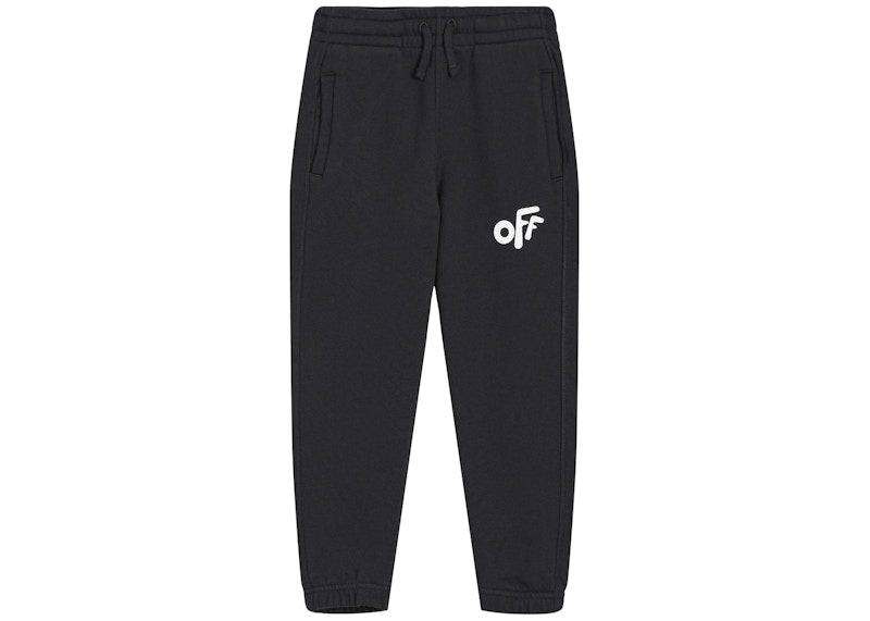 OFF-WHITE Kids Rounded Sweatpants Black/White
