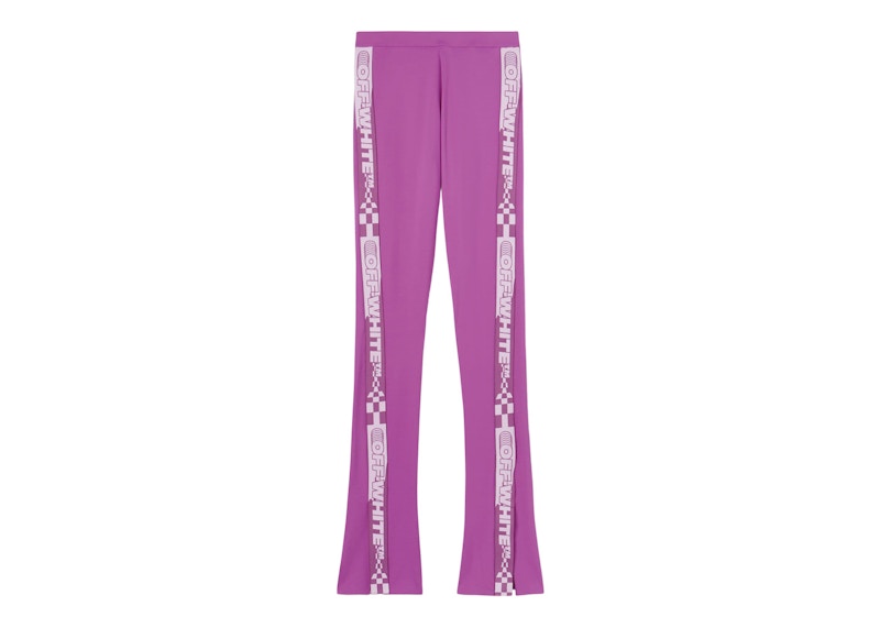 OFF-WHITE Logo Band Split Leggings Purple