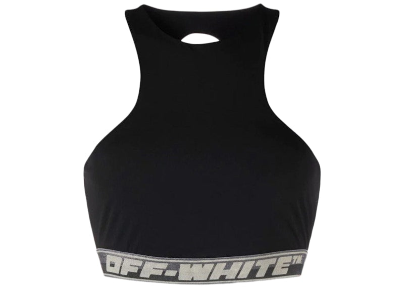OFF-WHITE Logo-Band Sports Bra Black