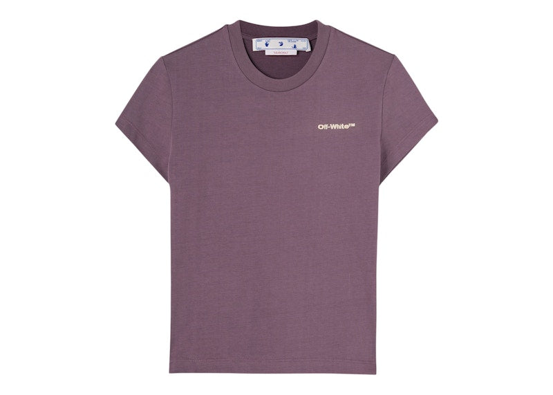 OFF-WHITE Logo-Print Cotton T-Shirt Amethyst Purple