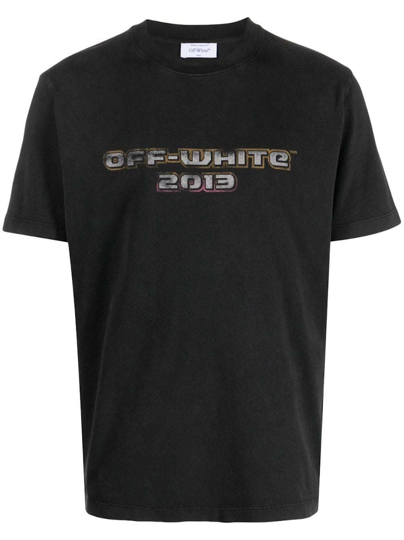 OFF-WHITE Logo-Print Cotton T-shirt Black