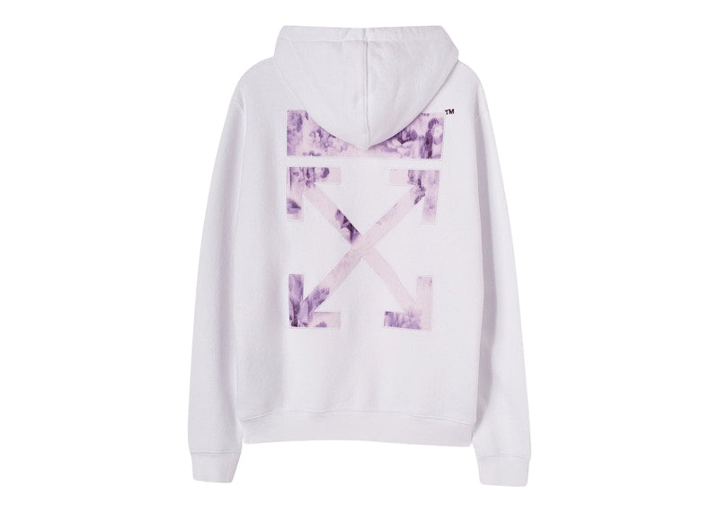 OFF-WHITE Logo-Print Drawstring Hoodie White