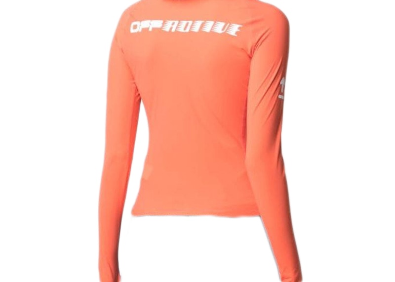 OFF-WHITE Logo-Print Performance Top Orange