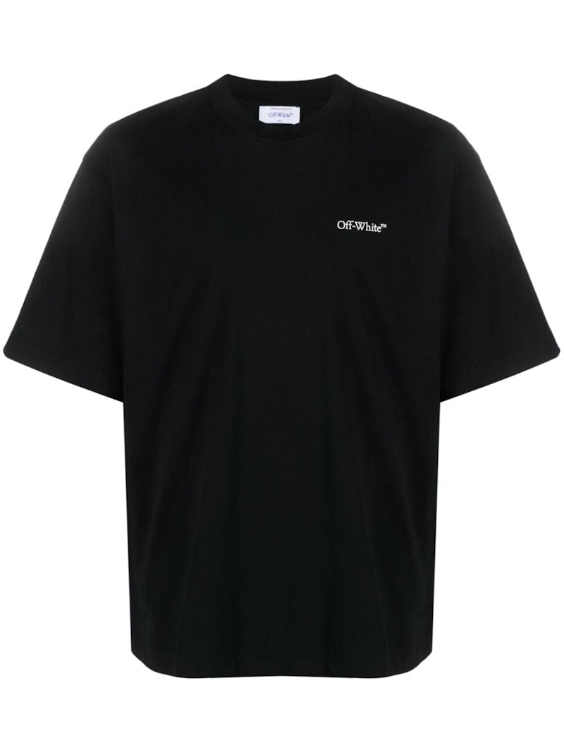 OFF-WHITE Logo-Print Short-Sleeve T-shirt Black