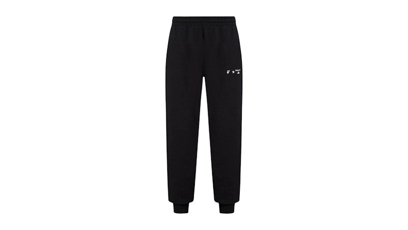 OFF-WHITE Logo Slim Cuffed Sweatpants Black