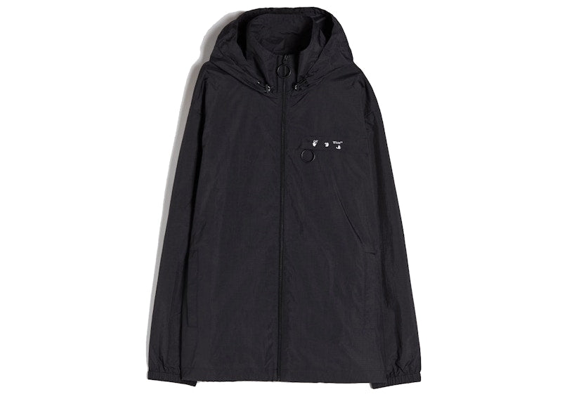OFF-WHITE Logo Windbreaker Black