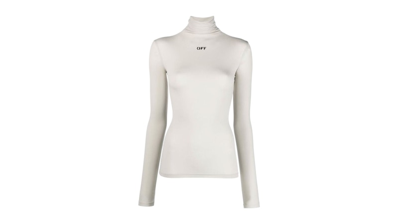 OFF-WHITE Long Sleeve Second Skin Turtleneck Light Grey