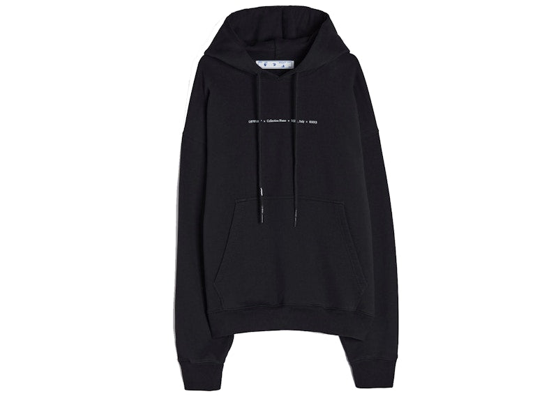 OFF-WHITE Marker Hoodie Black/Black/Blue