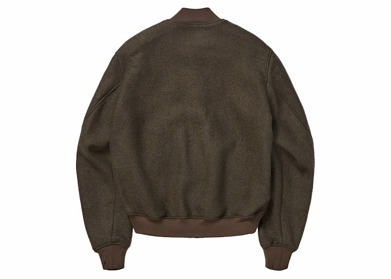 OFF-WHITE Patch Varsity Jacket Army Green