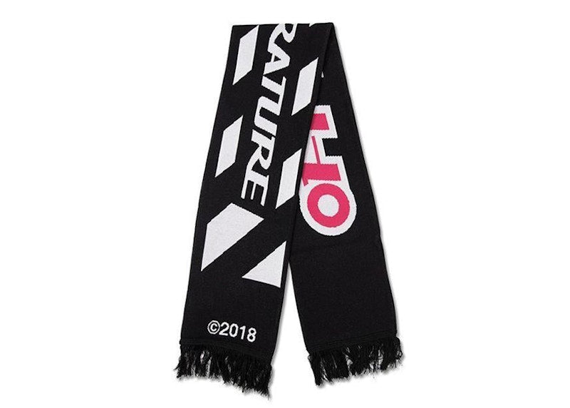 OFF-WHITE Pink Logo Scarf Black