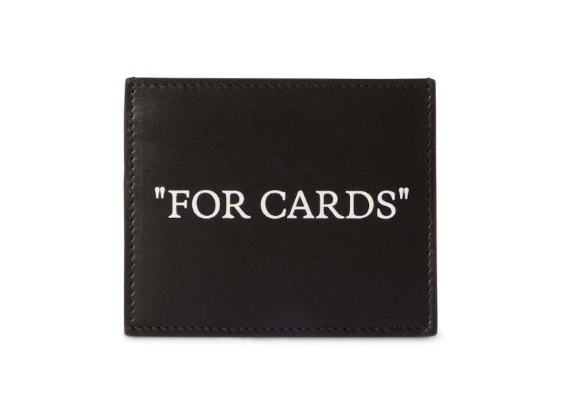 Off-White Quote Card Holder Black