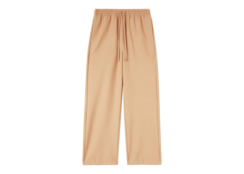 OFF-WHITE Quote Wool Skate Trackpant Camel