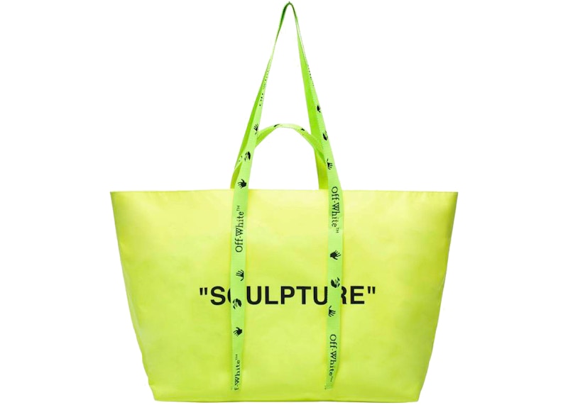 Off-White "SCULPTURE" Commercial Tote Bag Small Yellow