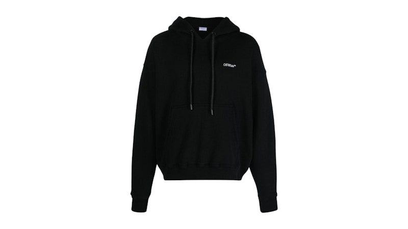 OFF-WHITE Scratch Arrow Design Skate Fit Hoodie Black