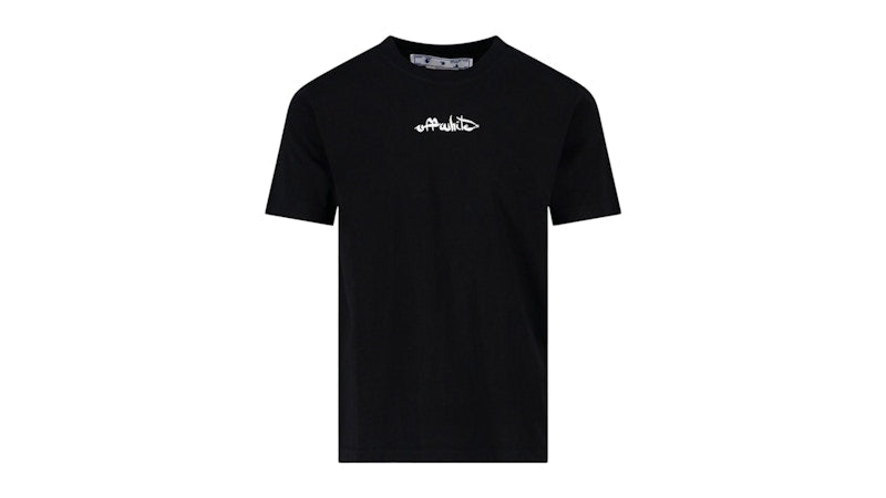 OFF-WHITE Script Logo Slim Fit T-Shirt Black
