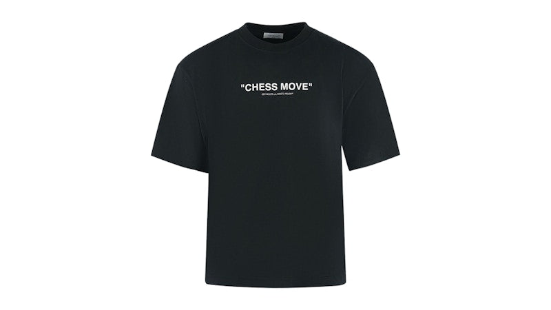 OFF-WHITE Skate Fit Chess Move Logo T-Shirt Black