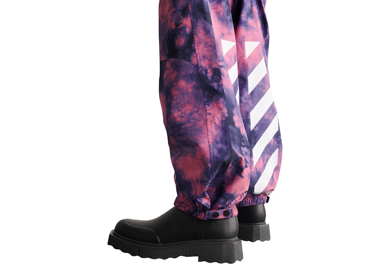 OFF-WHITE Ski Tie Dye Diag 3L Wide Pant Tie Dye Purple