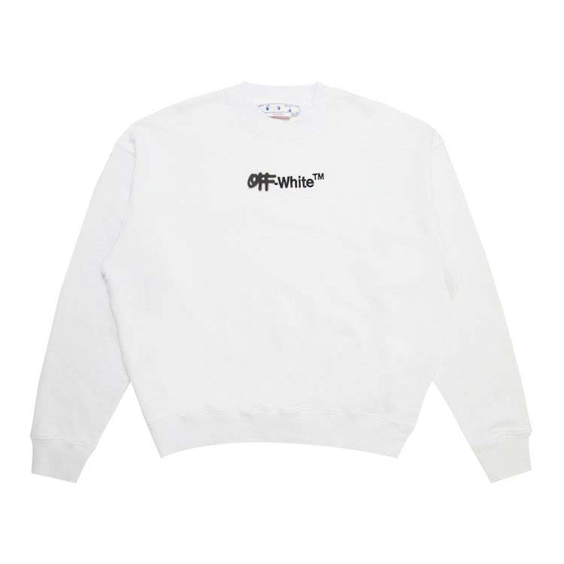 OFF-WHITE Spray Helv Skate Crewneck White/Black