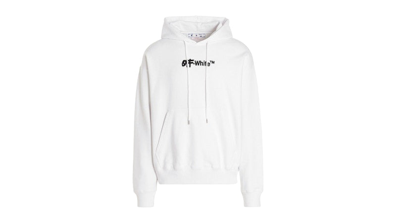 OFF-WHITE Spray Helvetica Skate Fit Hoodie White