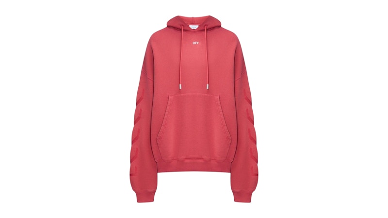 OFF-WHITE St. Matthew Design Skate Fit Hoodie Washed Red