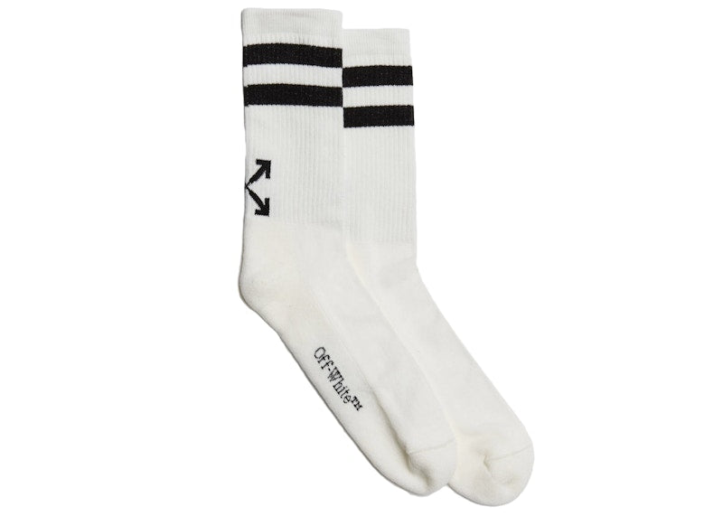 OFF-WHITE Striped Socks White/Black